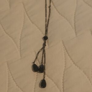 Elegant Black Drop Necklace